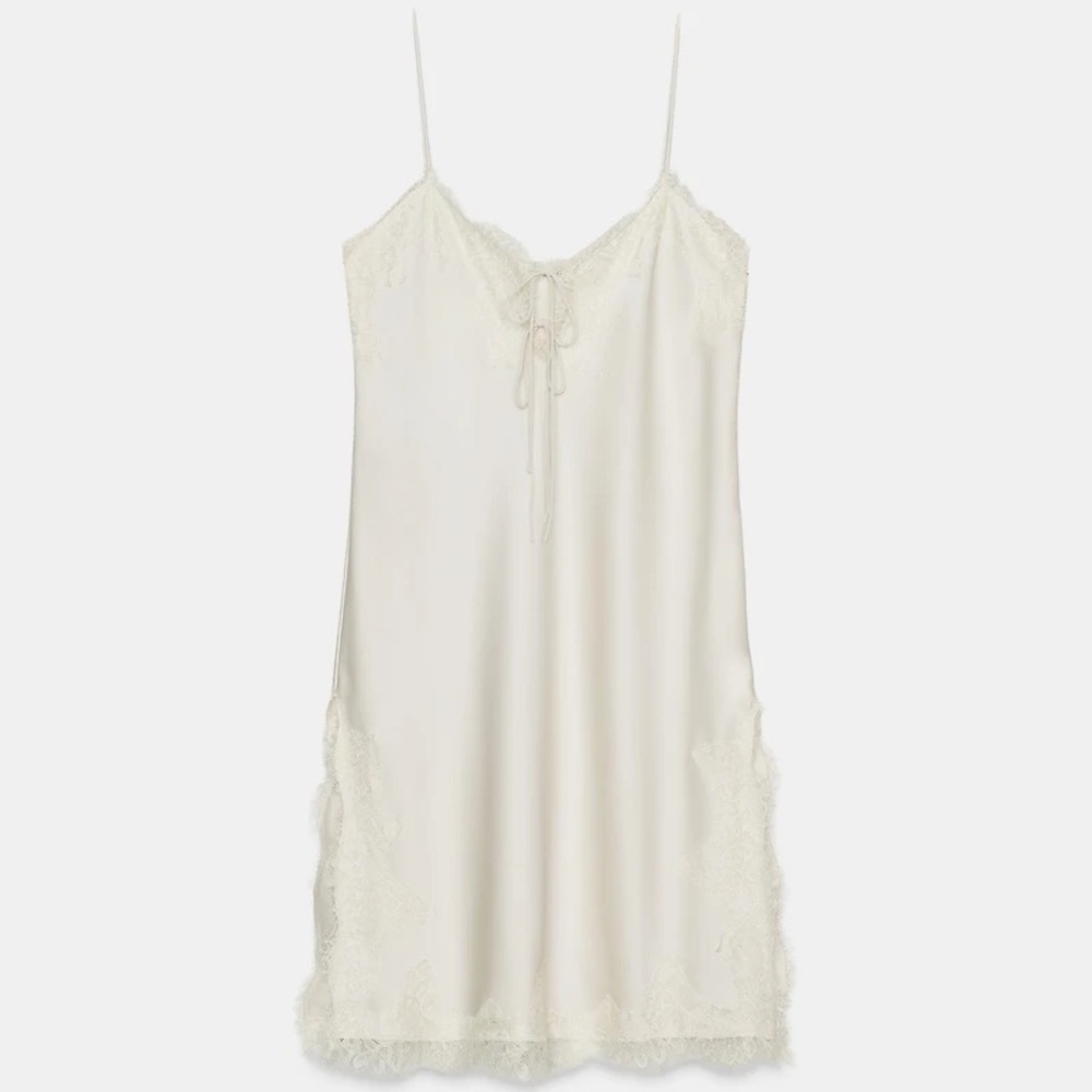 ZW COLLECTION LACE SLIP DRESS - Beige - Picture 3 of 12